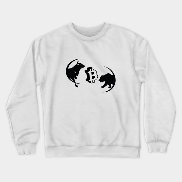 Bull Market vs Bear Market Bitcoin Crewneck Sweatshirt by Tugabits